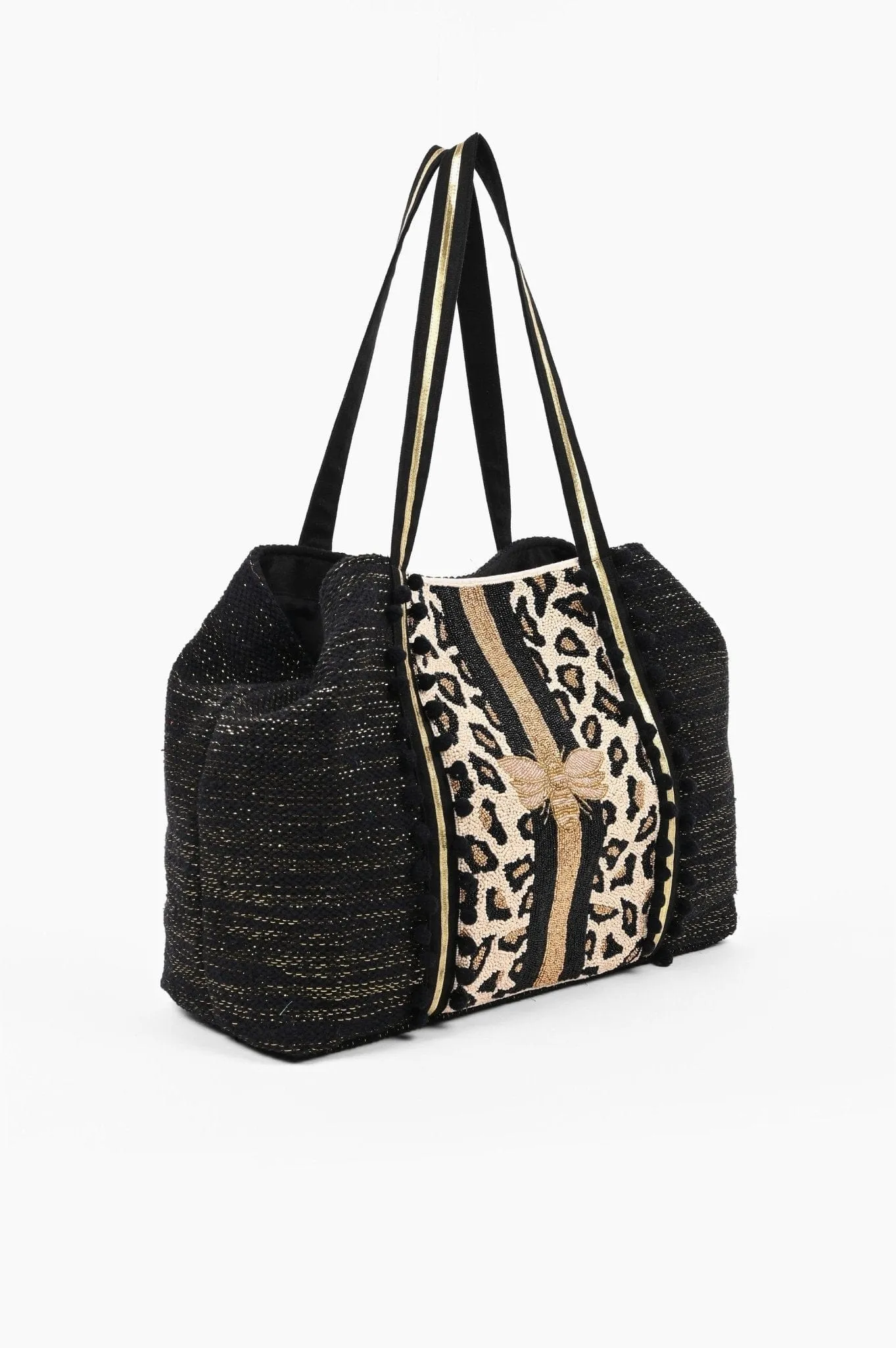AB21-360 Hand Beaded Bee Glam tote