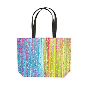 'Fruit Crush' Lilac & Green Canvas Shopper Tote Bag