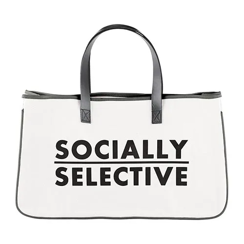 Socially Selective Canvas Tote